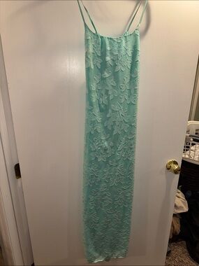 Mint Green Floral Slip Dress